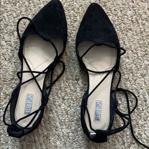 Jennifer Lopez Lace Up Pointed flats